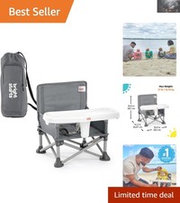 Compact and Portable Pop 'N Sit Booster Seat - Grey, Ideal for Indoor  Outdoor