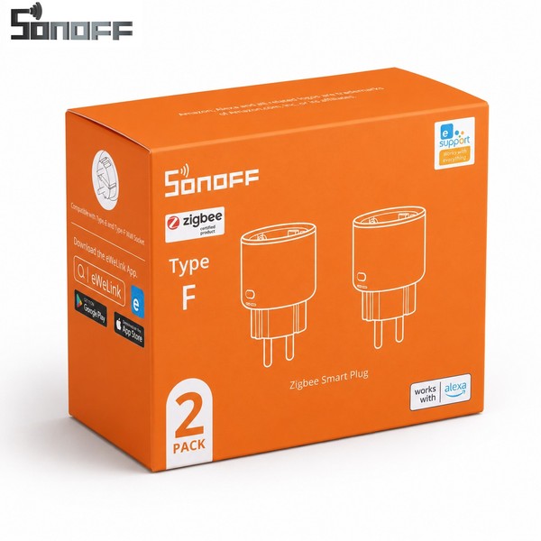2X Sonoff S60ZBTPF Zigbee Steckdose Energiemessung Verbrauch Kwh 16A Smart Plug-image