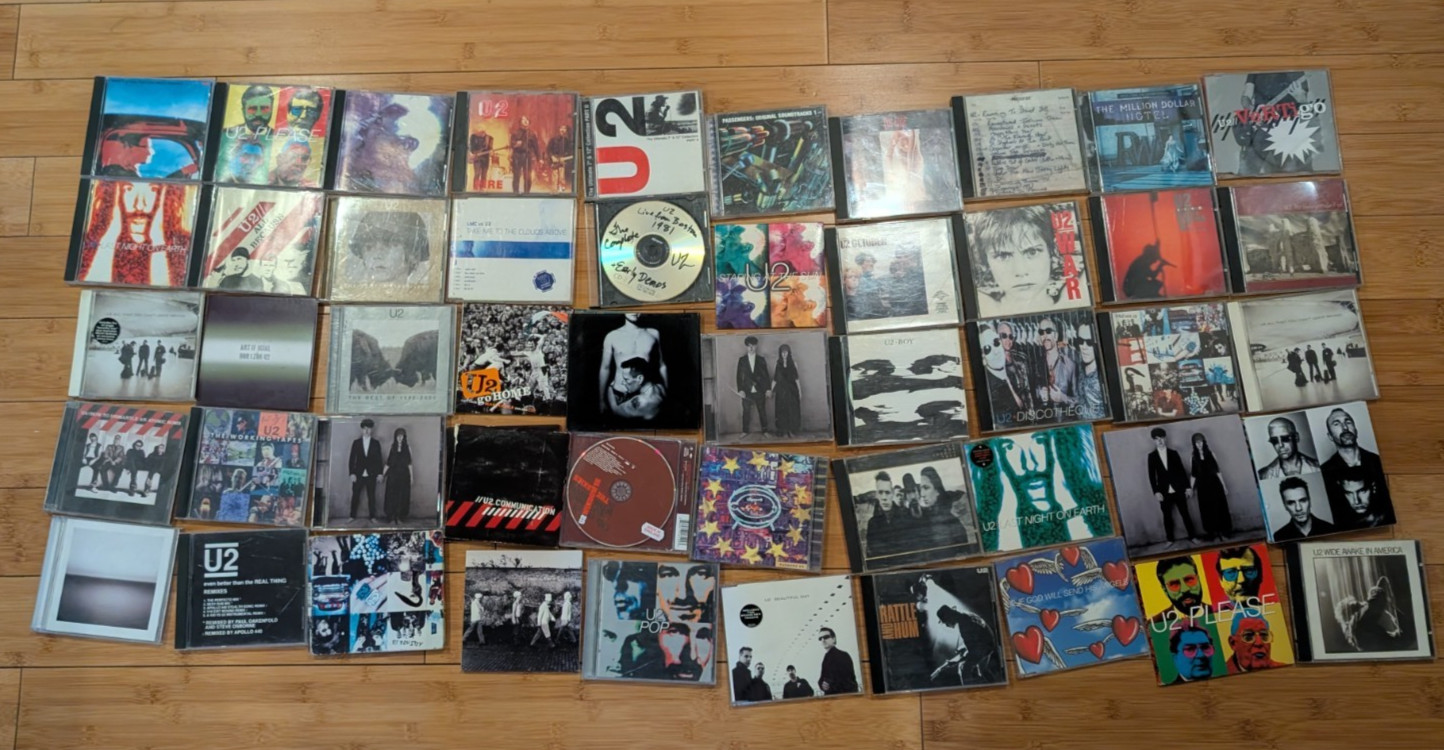 U2 CD collection 50 CDs, albums, singles, live, rare