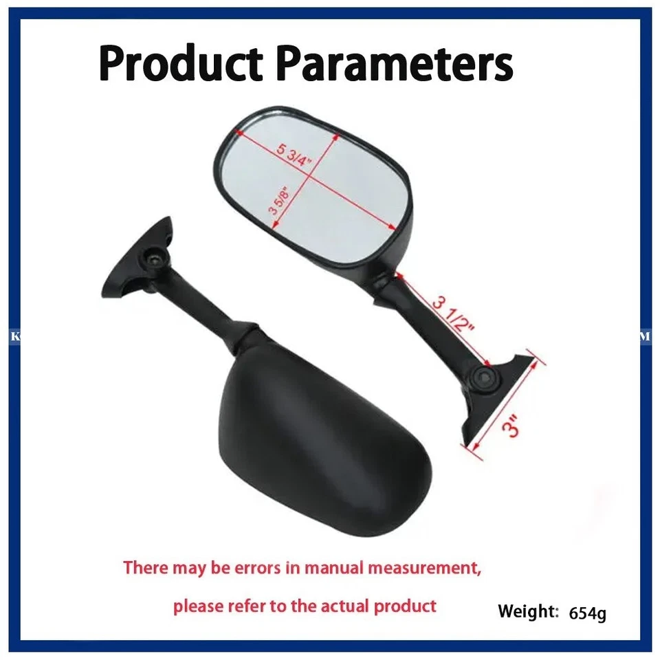 Espejo retrovisor lateral negro apto para GSX650F 2008-2012 SUZUKI GSX1250FA 2011-2015 Foto 2 de 4