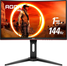 C24G1 24" Curved Frameless Gaming Monitor, FHD 1080P, 1500R VA Panel, 1Ms 144Hz,