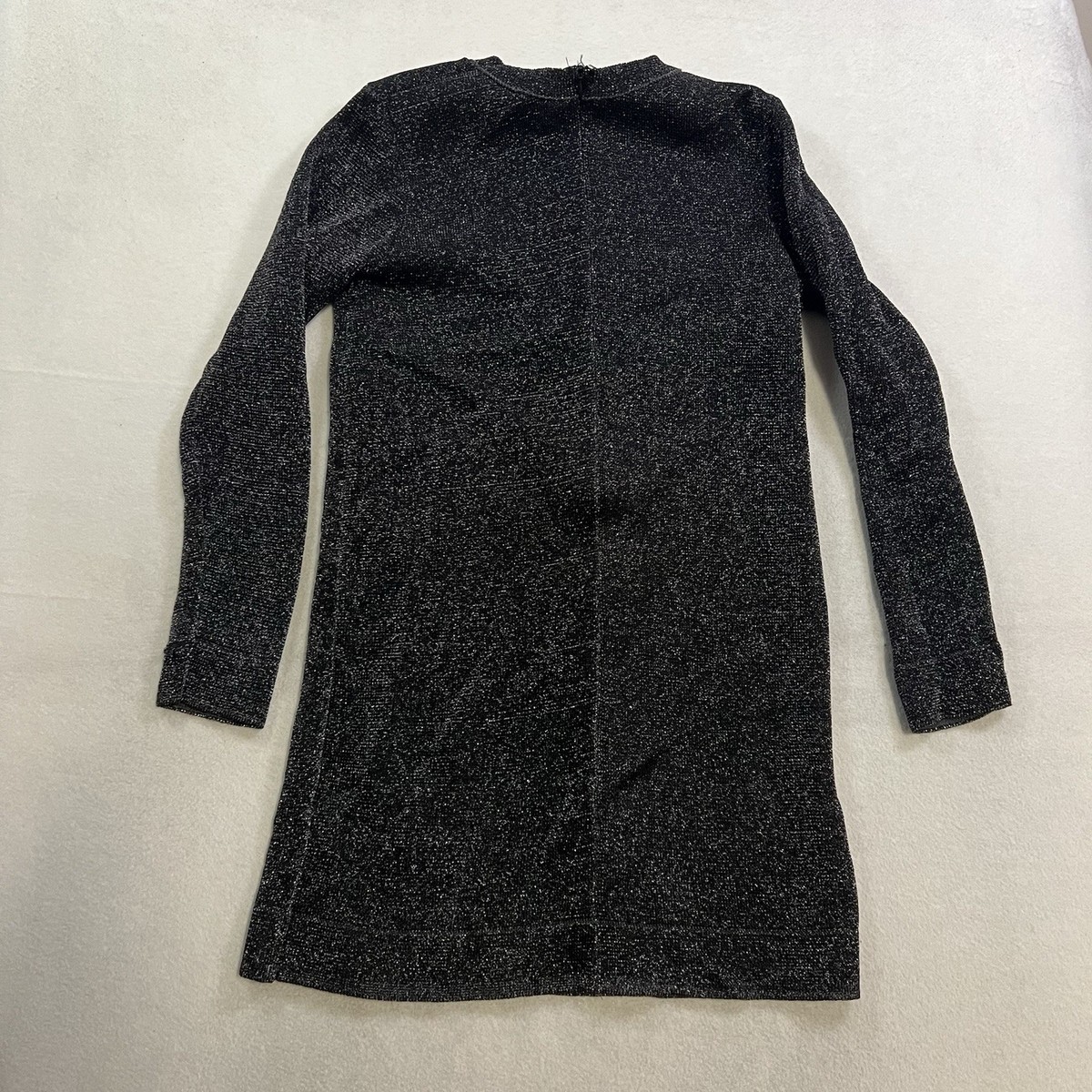 black glitter dress zara Limited Edition Women's Size Small Sparkle Back Zip zara sequin dress