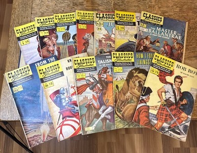 Classics Illustrated Magazine (12 Issues) Vintage Comic Books Various Condition