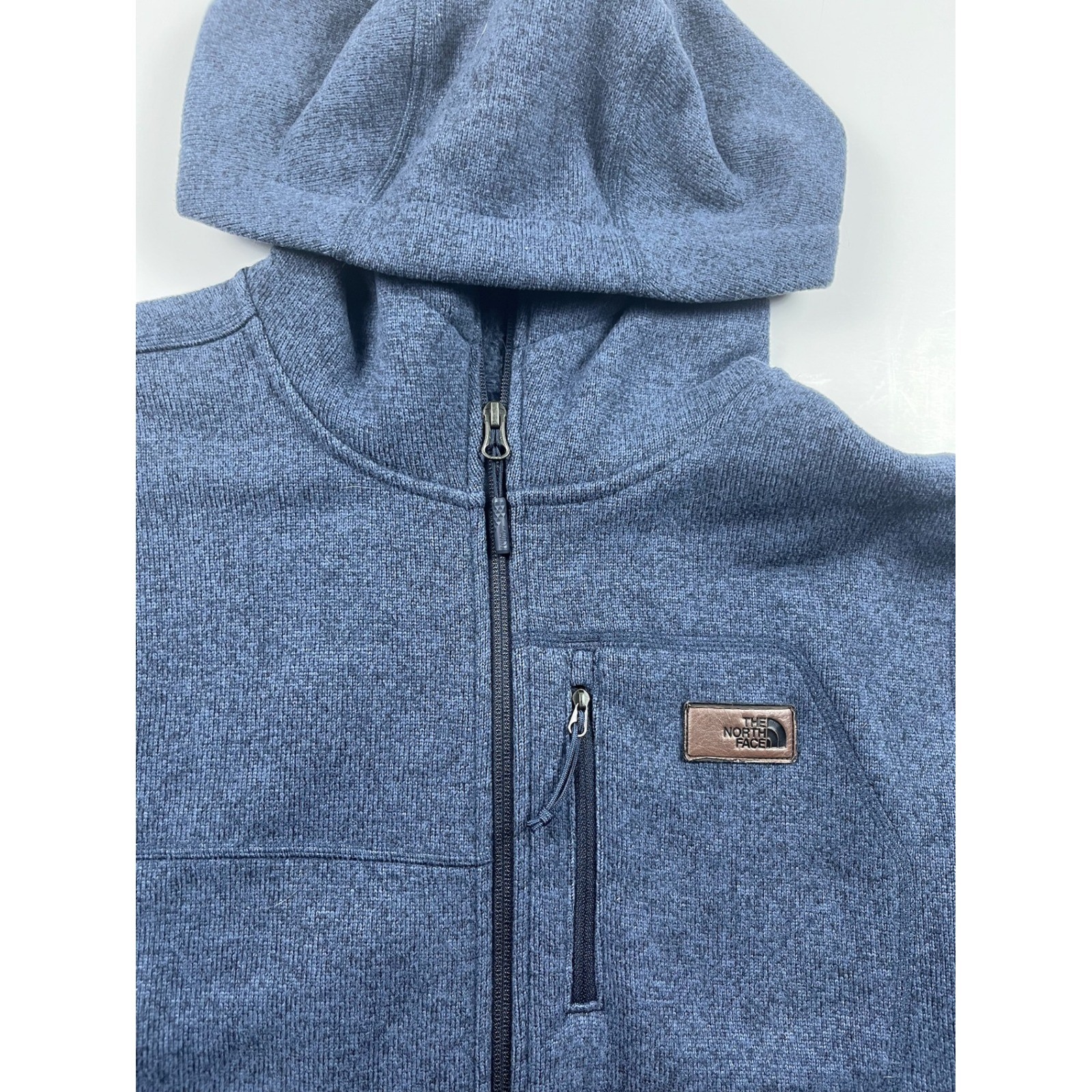 The North Face Gordon Lyons Full Zip Hoodie Mens Large Blue Fleece Jacket