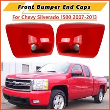 2xVictory Red Front Bumper End Caps w/ Fog Li...
