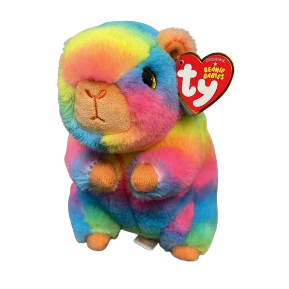 TY Beanie Baby - SAVANNA the Rainbow Capybara (Regular Size - 6