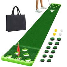 Golf Putting Game Set,Indoor Putting Green Mat with Front Border Golf Putti...