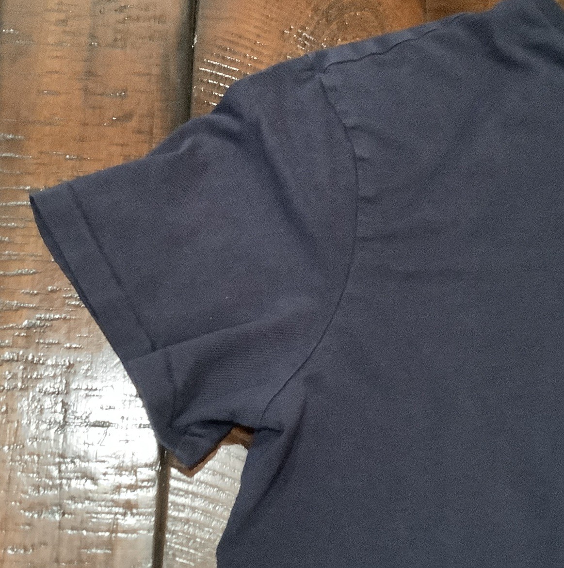 Polo Ralph Lauren camicia unisex blu medio 100% cotone pony scollo a V manica corta