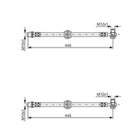 2X Bosch BremsschlÄUche Hinten Passend FÜR Mini Mini Links+Rechts
