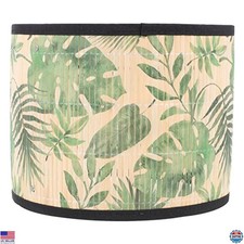 Hawaiian Pattern Drum Lamp Shade - E27 Clip-On for Ceiling, Table, Wall  Floor