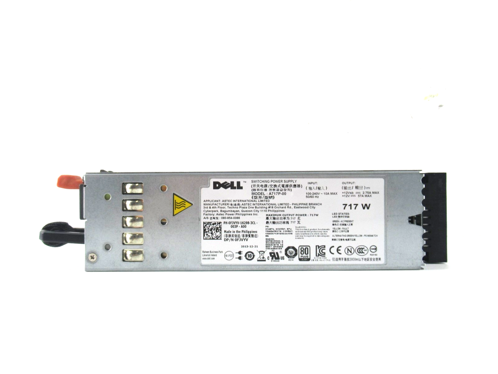 Dell PowerEdge R610 717W Power Supply - FJVYV