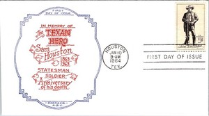 S09-5945, SAM HOUSTON, BOERGER A B C, FDC