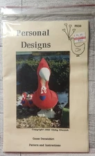 Vintage Personal Designs PD30 Porch Goose Sweatshirt Outfit Pattern ~ 1992