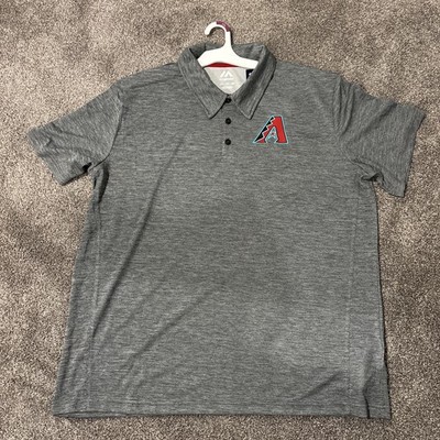 Mens XXL Majestic Arizona Diamondbacks SS Polo Moisture Wicking 3 button NEW