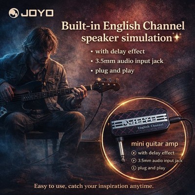 JOYO English Channel Tone Sound Guitar Headphone Amp Pocket Mini Practice Amp