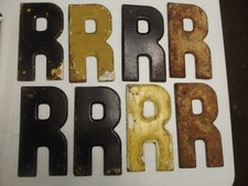 Vintage Metal 7.5 Tall Marquee Letter R buying one 