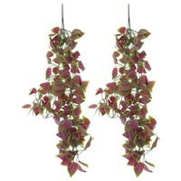 2Pcs KüNstliche HäNgepflanzen Kunstpflanzen KüNstliche Pflanzen Rebe 105Cm Lila