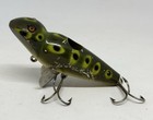 Creek Chub Jigger Vintage Fishing Lure In Frog Pattern Wood Glass Eyes WOW!! — photo 3