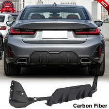 For Bmw G20 G21 M340i 330i Lci 23up Real Carbon Rear Bumper Diffuser Lip Spoiler