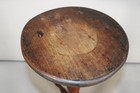 BEST 18TH C TABLE TOP TURNED PEG LEG CANDLE HOLDER IN CHERRY & ASH OLD SURFACE — photo 6
