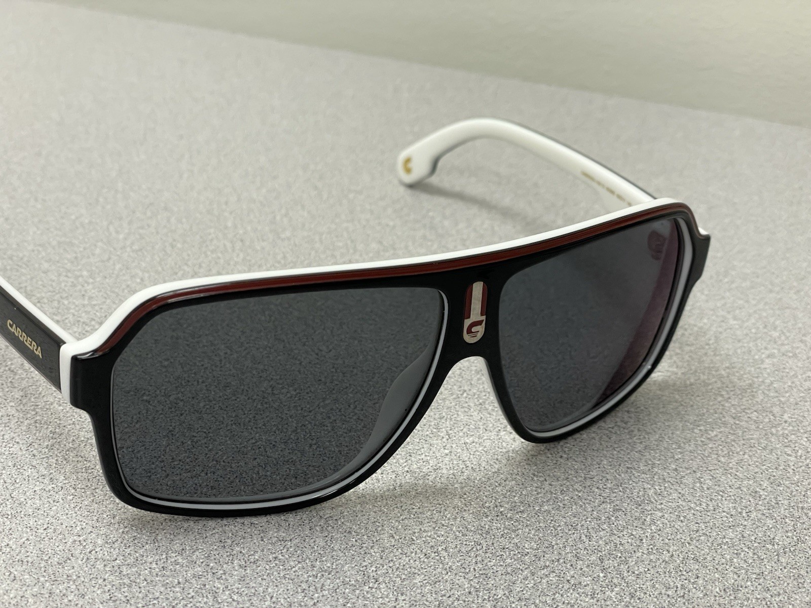 Carrera 1001/S 80S 9O Rectangular Sunglasses Whit… - image 4