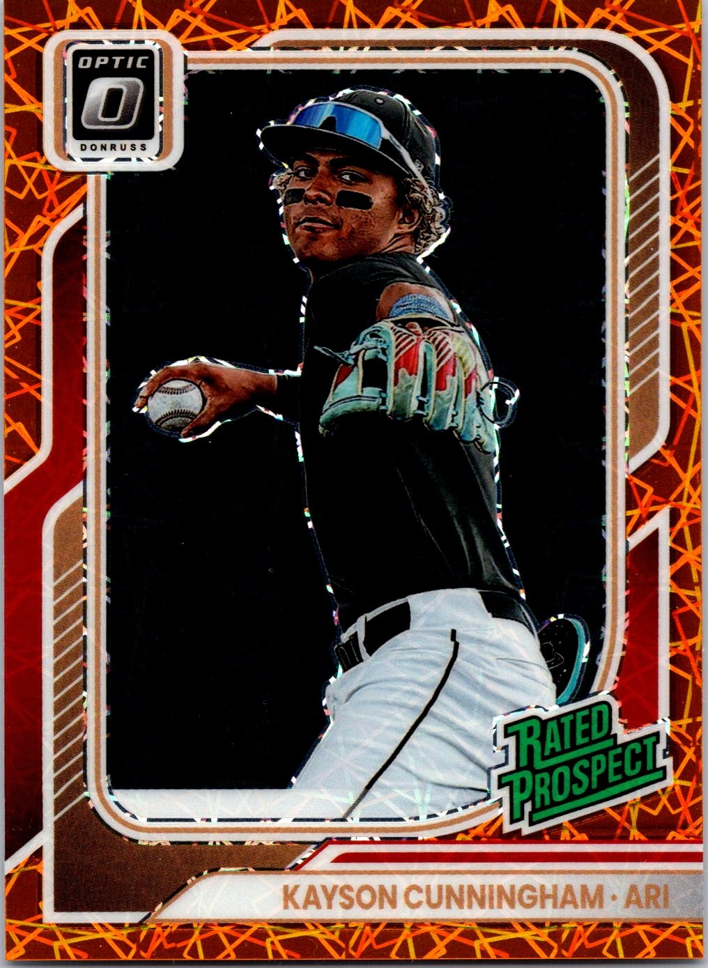 2026 Donruss #116 Kayson Cunningham Optic Orange Velocity