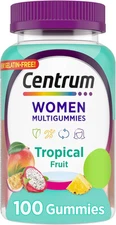 Centrum Women's Multivitamin Gummies, Tropical Fruit 1 Count (Pack of 100) 