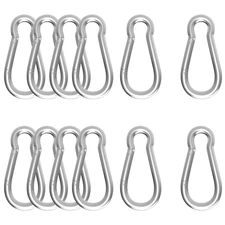 2.36IN Spring Snap Hook Carabiner, 12PCS M6 Heavy Duty Galvanized Steel Carabine