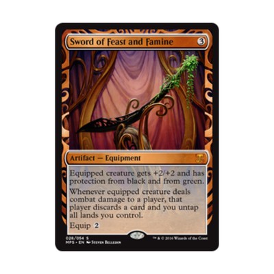 WOTC MTG Kaladesh Invention Sword of Feast and Famine (MR) (Foil) NM