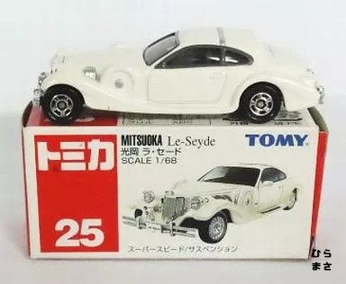 1/68 Mitsuoka Le-Seyde White Miniature Car Tomica No.25 Red Box