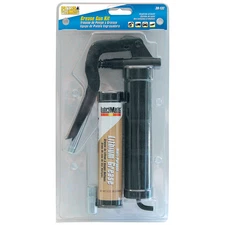 Plews/Lubrimatic 30-132 Pistol Grease Gun Kit w/ 3-1/2" Ext & 3oz Cart