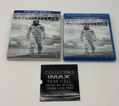 Interstellar Blu-ray and DVD combo With 70mm IMAX Film Cell & Slipcover