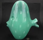Rare MCM Royal Haeger Green Drip Glaze Dimpleware Fish Vase Ben Seibel c1957
