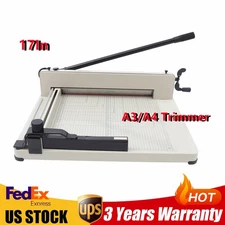 HFS Heavy Duty Guillotine Paper Cutter - 17" Commercial Metal Base A3/A4 Trimmer