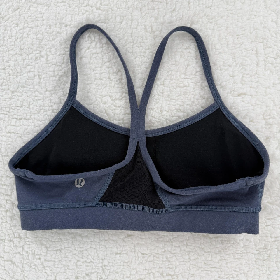Sujetador deportivo Lululemon Flow Y para mujer 4 azul oscuro espalda deportiva yoga tiras Foto 2 de 4