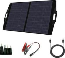 FlexSolar 100W Portable Solar Panel Kit Waterproof Camping Solar Charger