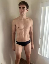 Mens Under Armour Spandex compression navy blue Briefs Swimsuit Small