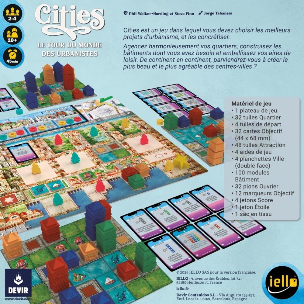 Cities Jeu de Société Devir pour 2 à 4 joueurs dès 10 ans