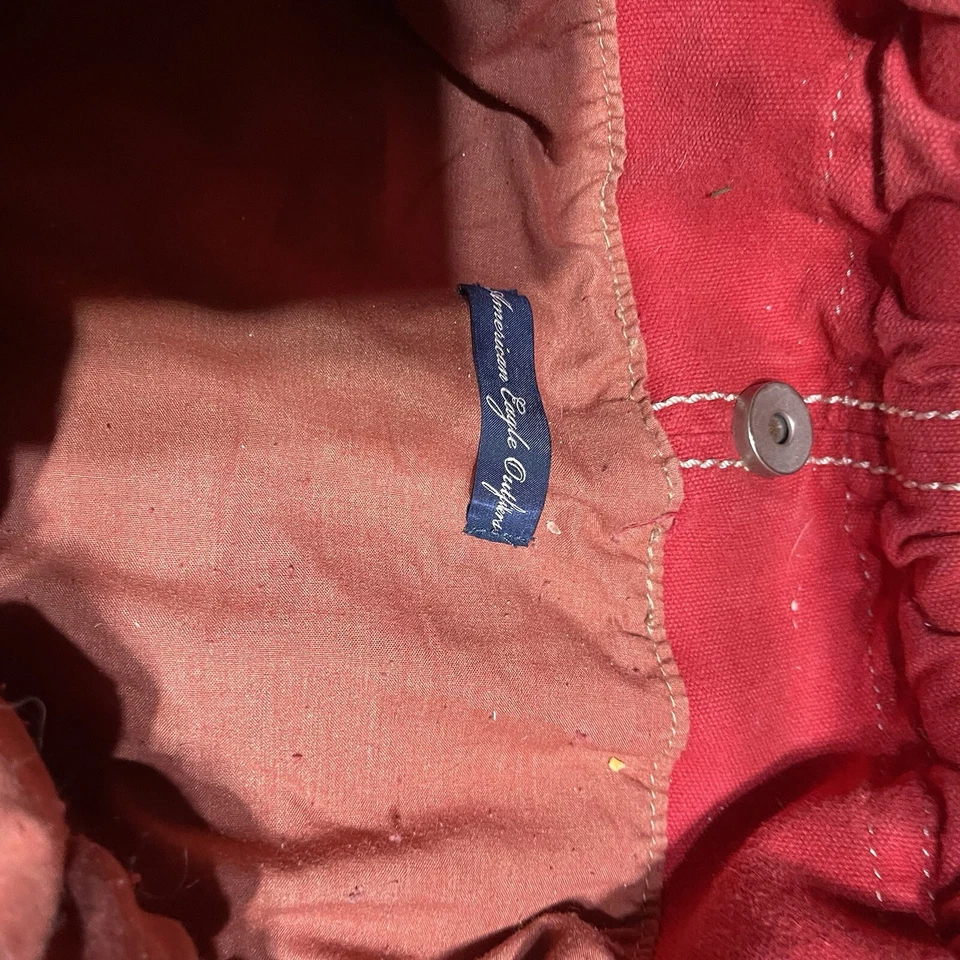 Bolso de Mano Rojo Vintage Y2K American Eagle Outfitters Boho Hippie Foto 4 de 4