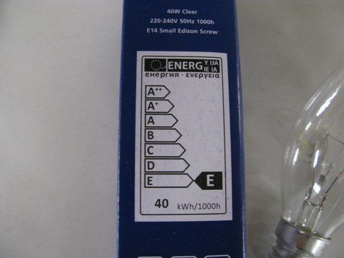 5x E14 40W Flame Tip Bent Candle CLEAR Lamp Light Bulb 240V Dimmable SES Joblot - Picture 2 of 4