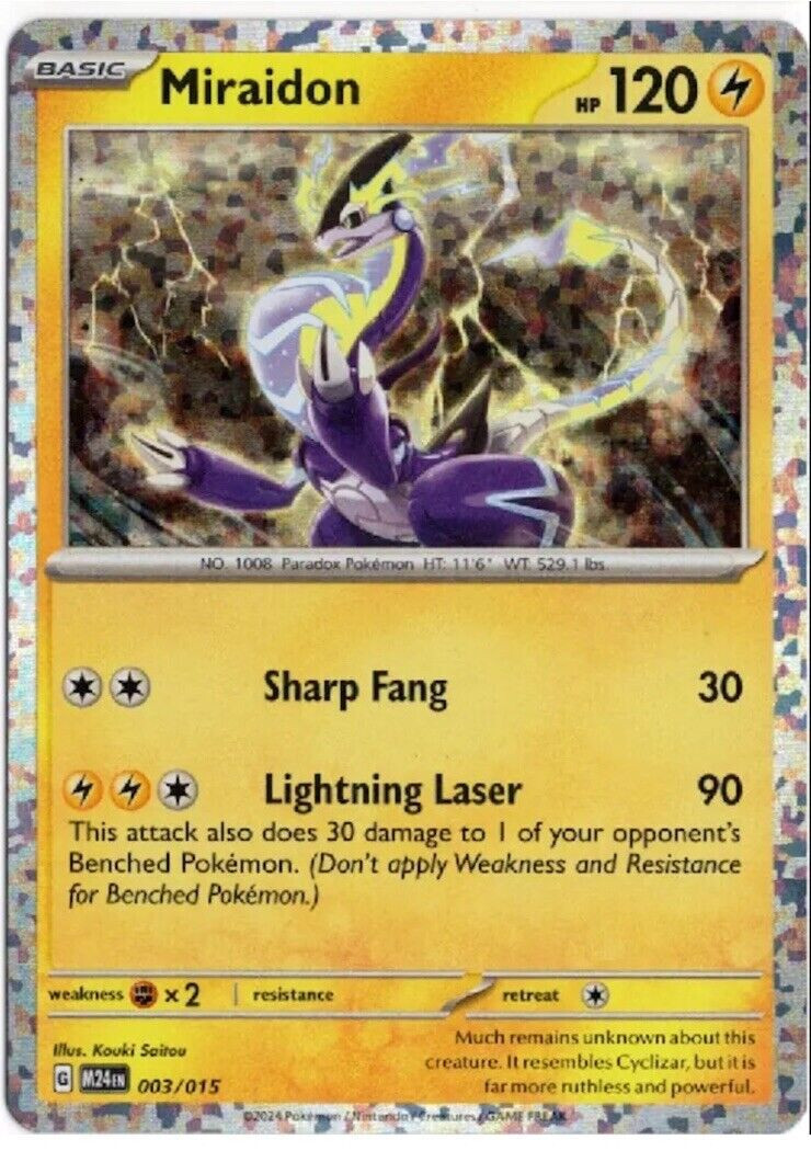 2025 McDonald's Miraidon 003/015 Holo Dragon Discovery NM