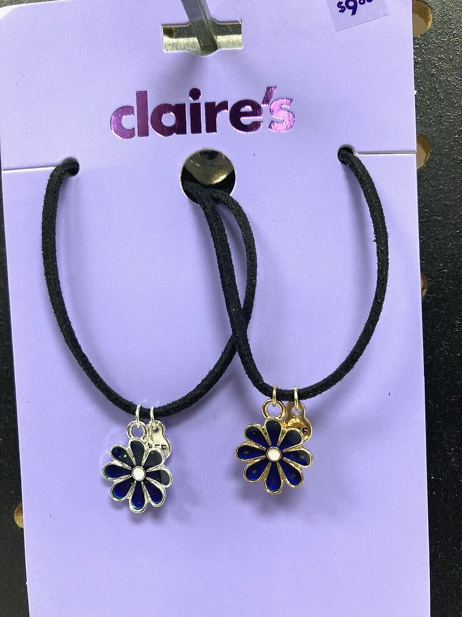 Claire s Girls Set of 2 BFF Charm Daisy Flower Mood Color Changing
