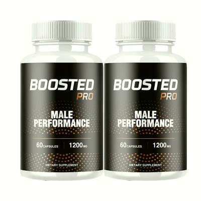 2-Pack Boosted Pro Capsules for Male Performance and Energy - 120 Capsules