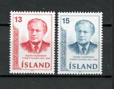 s34061 ISLAND ICELAND ISLAND MNH 1973 A. Asgeirsson 2v
