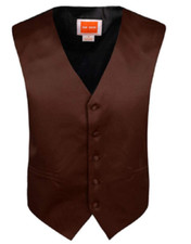 Dan Smith Men's Fashion Italy Series Plain Formal Vest with Matching Bow Large