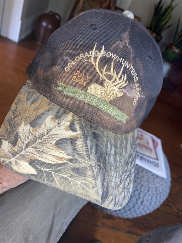 COLORADO HUNTERS ASSOC. JAMBOREE STRAP BACK CAP HAT  WITH PIN