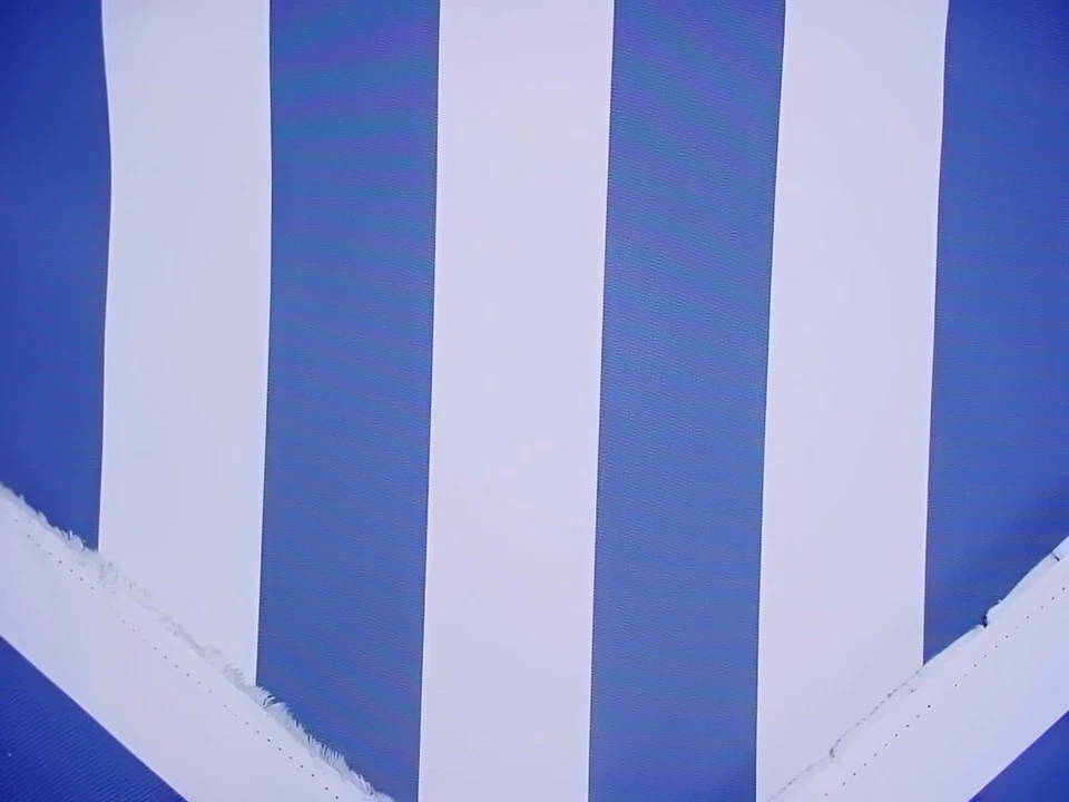 2-1/4Y Pindler 3463 Seacrest Denim Stripe 100% Dyed Acrylic Upholstery Fabric - Image 3 of 4