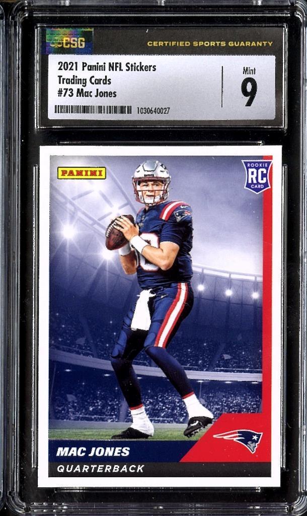 Mac Jones Panini Stickers Cards #73 Base