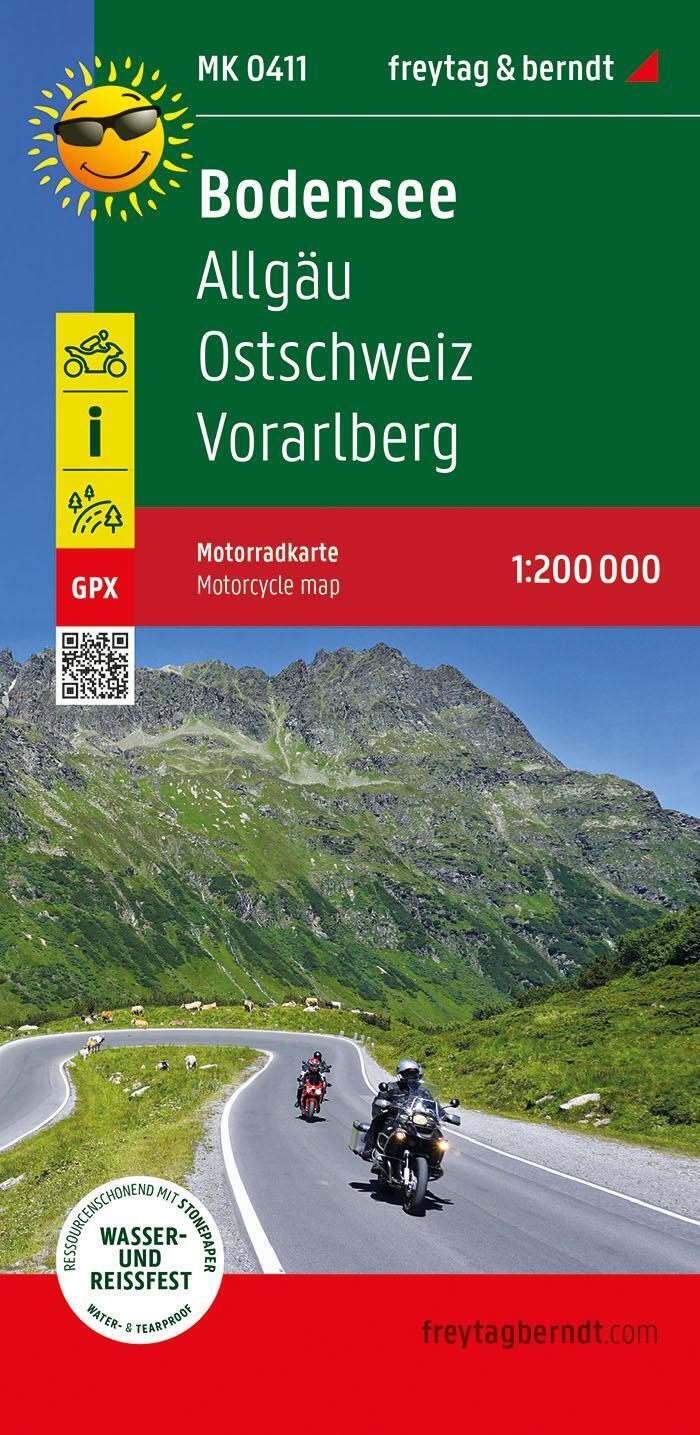 Thumbnail - Bodensee, Motorradkarte 1:200.000, Freytag & Berndt Freytag & Berndt
