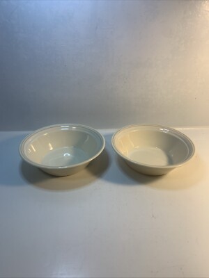 Pair of Corelle Corning Corner Stone Spring Pond Soup Cereal Bowls 6.75''
